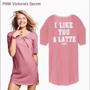 Victoria’s Secret PINK “I like you a latte” nightgown